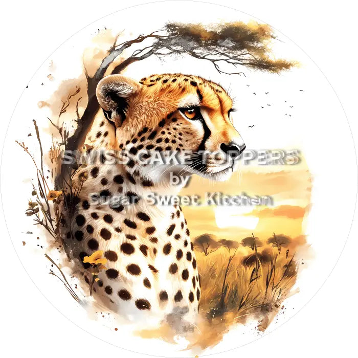 Tortenaufleger Leopard 03 - essbar & personalisierbar - Fondant- Torten- Cupcakeaufleger Sugar Sweet Kitchen