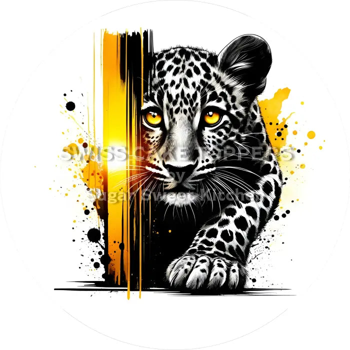 Tortenaufleger Leopard 05 - essbar & personalisierbar - Fondant- Torten- Cupcakeaufleger Sugar Sweet Kitchen