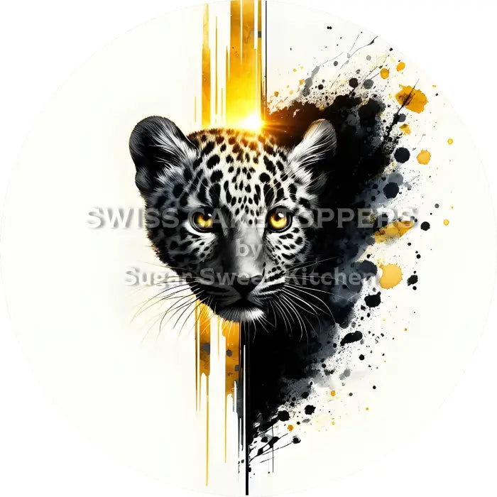 Tortenaufleger Leopard 06 - essbar & personalisierbar - Fondant- Torten- Cupcakeaufleger Sugar Sweet Kitchen