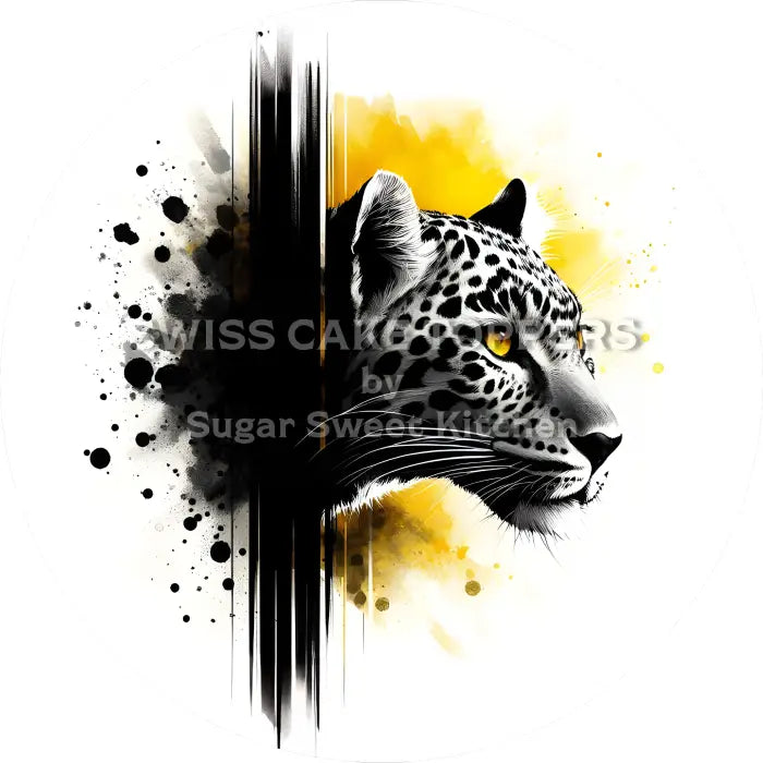 Tortenaufleger Leopard 07 - essbar & personalisierbar - Fondant- Torten- Cupcakeaufleger Sugar Sweet Kitchen
