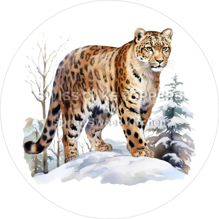 Tortenaufleger Leopard 08 - essbar & personalisierbar - Fondant- Torten- Cupcakeaufleger Sugar Sweet Kitchen