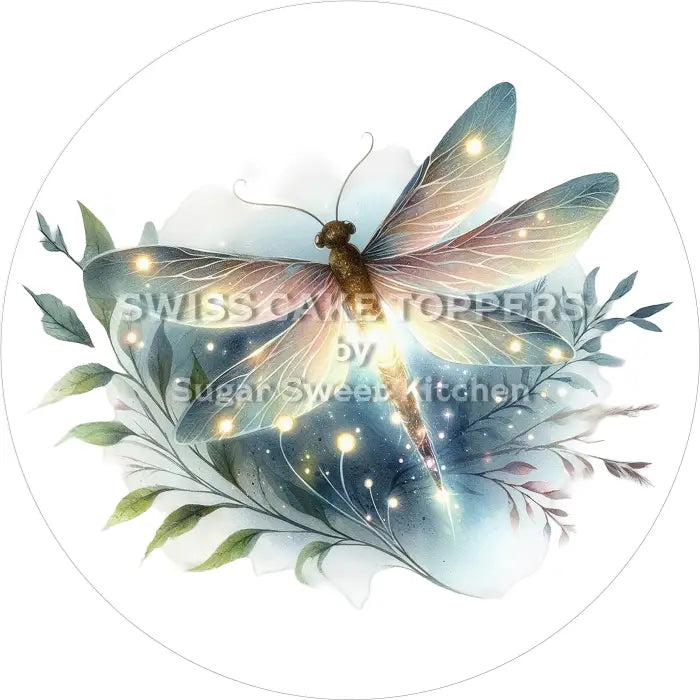 Tortenaufleger Libelle 10 - essbar & personalisierbar - Fondant- Torten- Cupcakeaufleger Sugar Sweet Kitchen