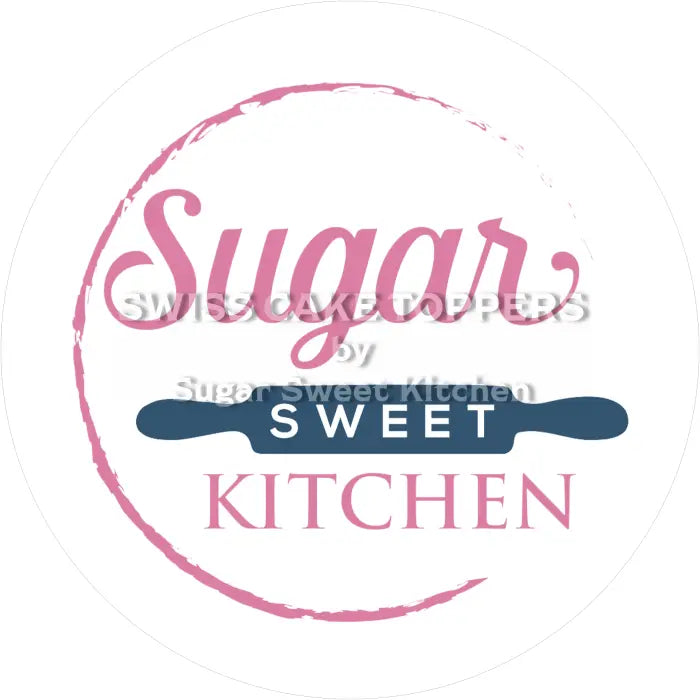 Tortenaufleger mit Logo - essbar & in verschiedenen Grössen - Fondant- Torten- Cupcakeaufleger Sugar Sweet Kitchen