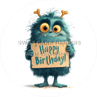 Tortenaufleger lustiges Monster2 - personalisierbar