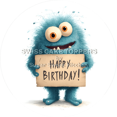 Tortenaufleger lustiges Monster4 - personalisierbar
