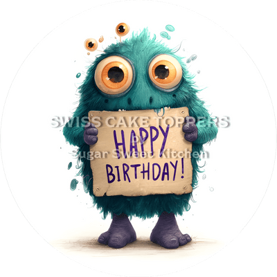 Tortenaufleger lustiges Monster9 - personalisierbar