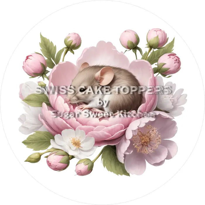 Tortenaufleger Maus 02 - essbar & personalisierbar - Fondant- Torten- Cupcakeaufleger Sugar Sweet Kitchen