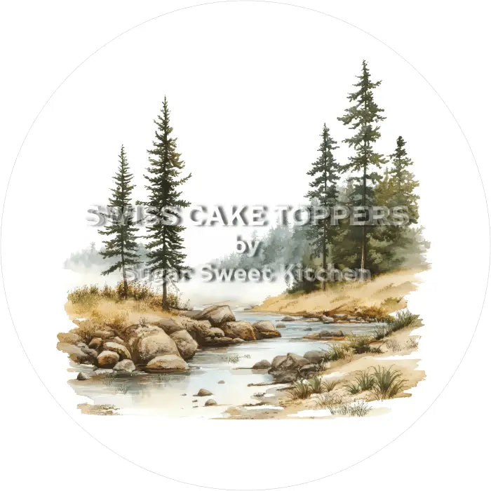 Tortenaufleger Meer See Fluss 10 - essbar & personalisierbar - Fondant- Torten- Cupcakeaufleger Sugar Sweet Kitchen