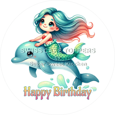 Tortenaufleger Meerjungfrau10 - personalisierbar