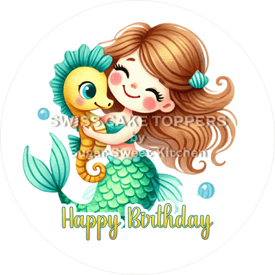 Tortenaufleger Meerjungfrau12 - personalisierbar