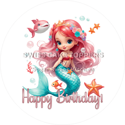 Tortenaufleger Meerjungfrau3 - personalisierbar