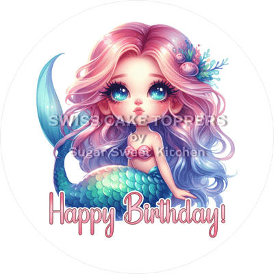 Tortenaufleger Meerjungfrau5 - personalisierbar