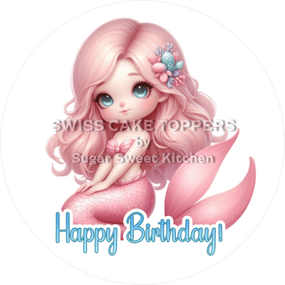 Tortenaufleger Meerjungfrau6 - personalisierbar
