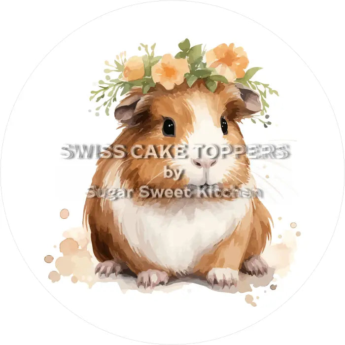 Tortenaufleger Meerschweinchen 01 - essbar & personalisierbar - Fondant- Torten- Cupcakeaufleger Sugar Sweet Kitchen