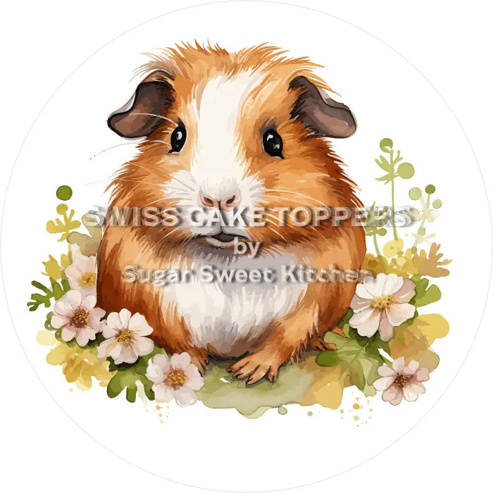 Tortenaufleger Meerschweinchen 02 - essbar & personalisierbar - Fondant- Torten- Cupcakeaufleger Sugar Sweet Kitchen