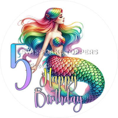 Tortenaufleger Mermaid4 - personalisiert