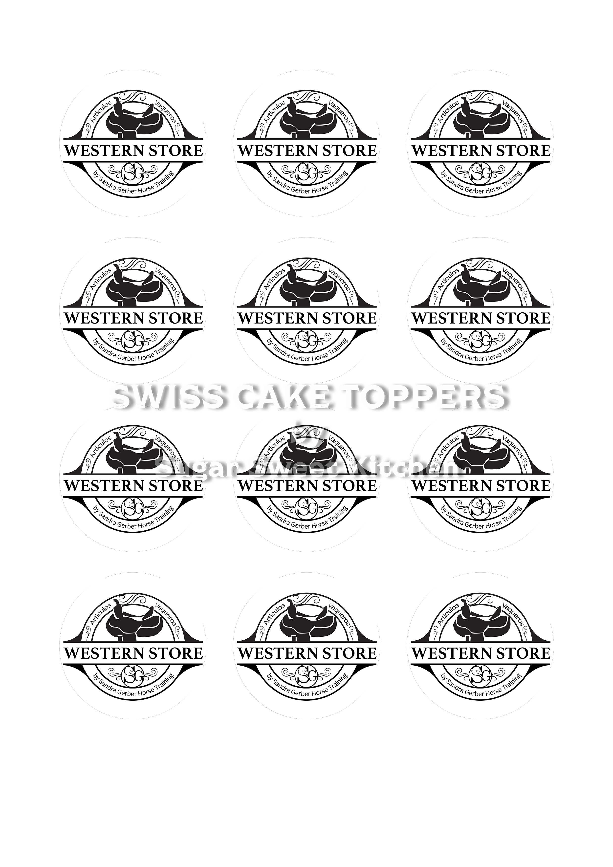 Tortenaufleger mit deinem Logo - Fondant- Torten- & Cupcakeaufleger Sugar Sweet Kitchen