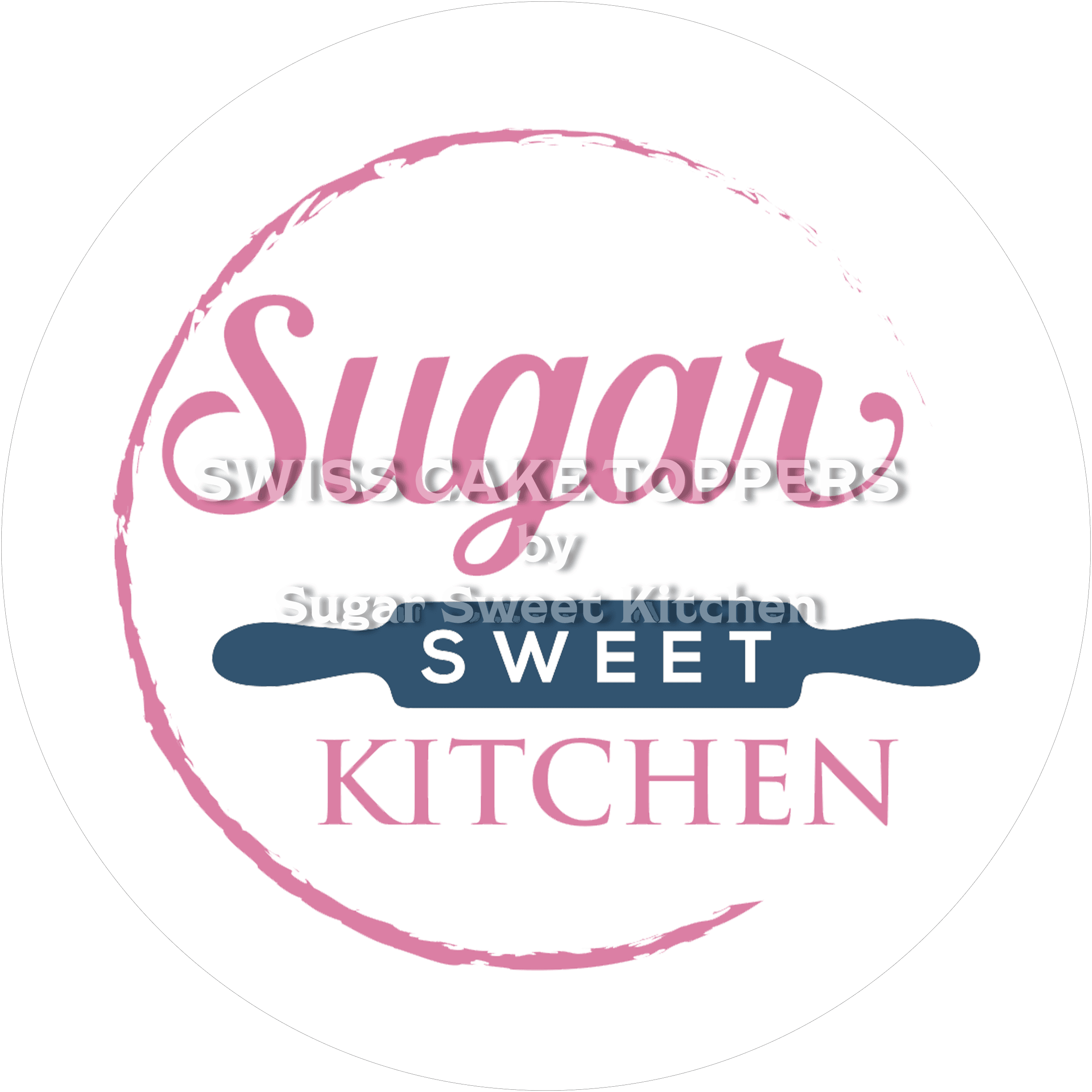 Tortenaufleger mit deinem Logo - Fondant- Torten- & Cupcakeaufleger Sugar Sweet Kitchen