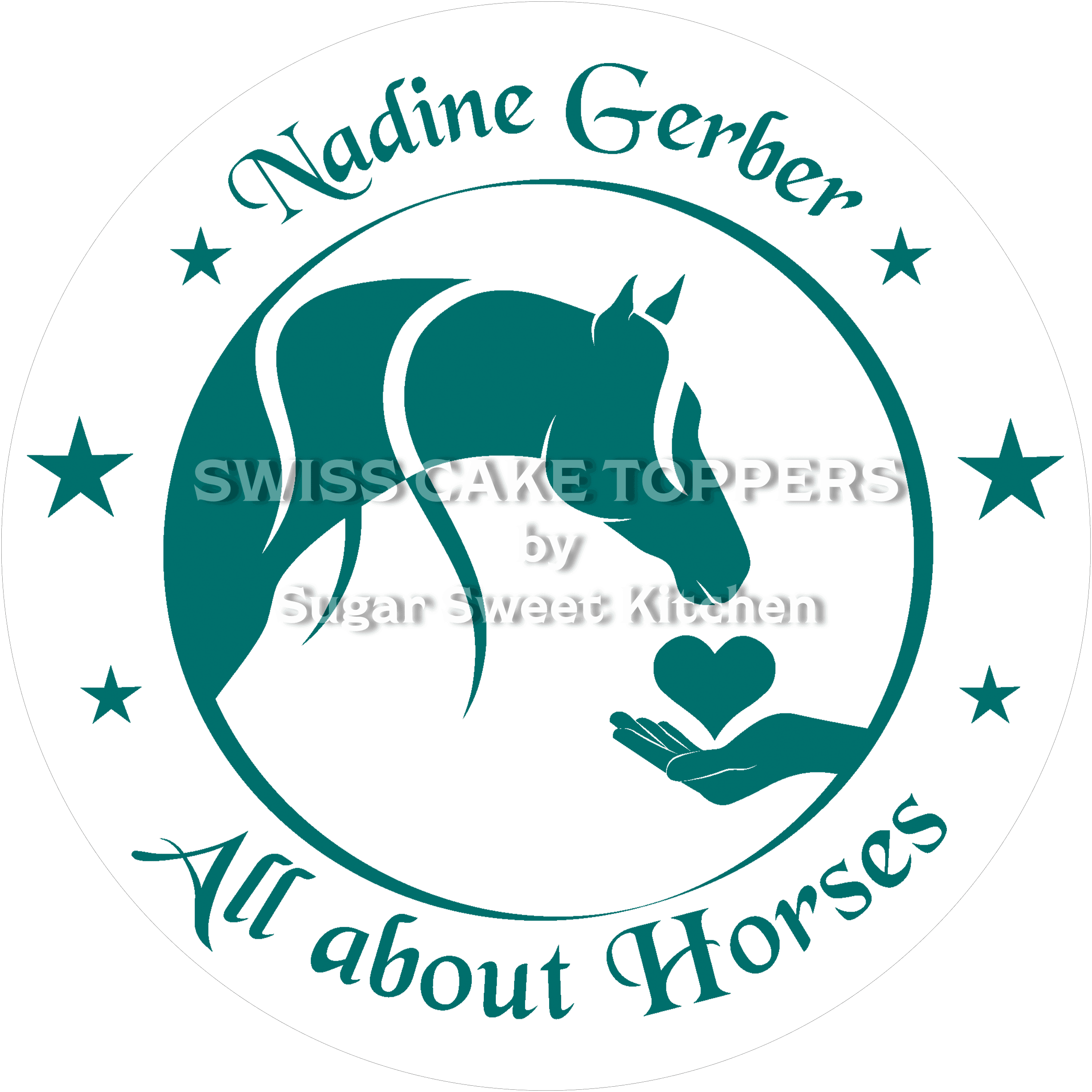 Tortenaufleger mit deinem Logo - Fondant- Torten- & Cupcakeaufleger Sugar Sweet Kitchen