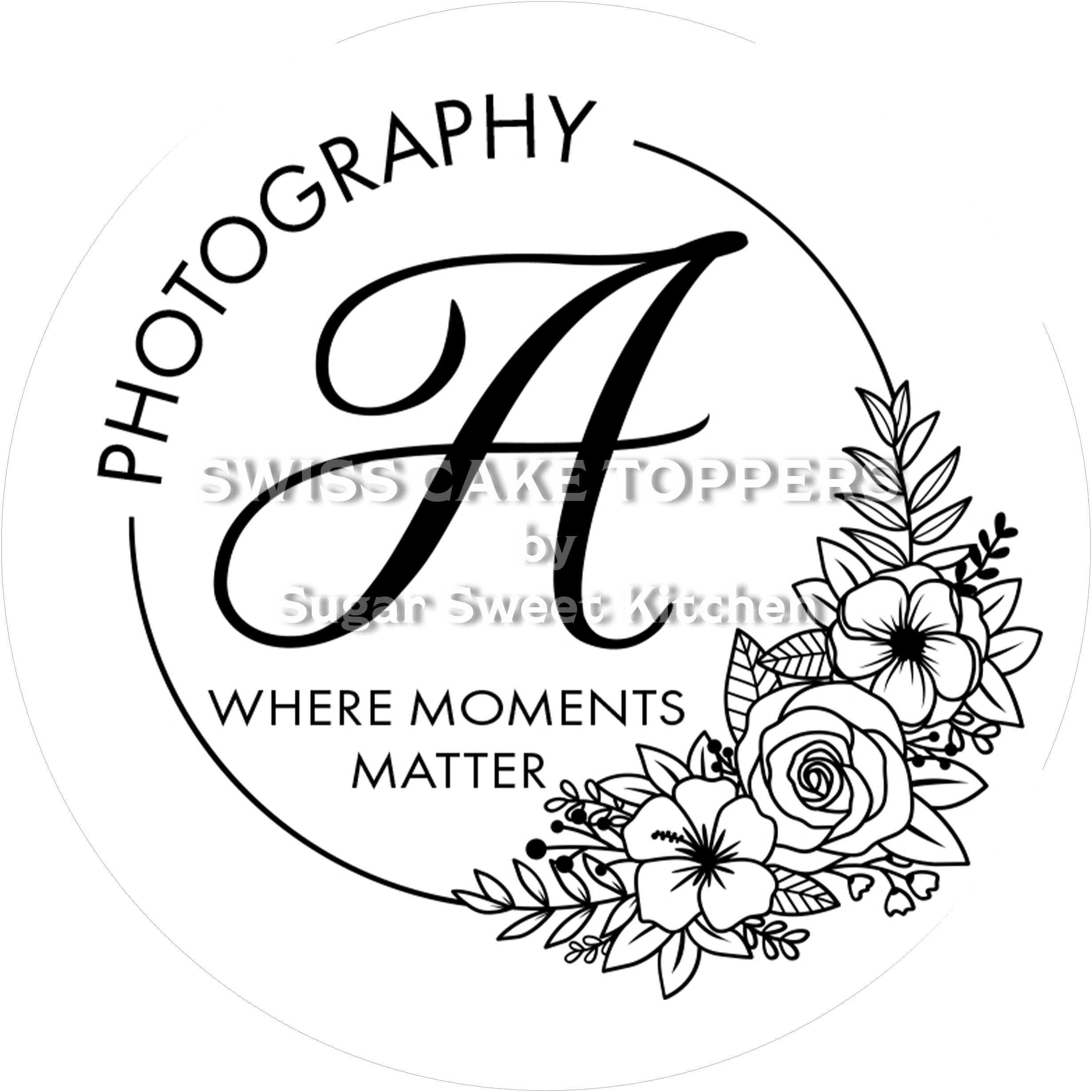 Tortenaufleger mit deinem Logo - Fondant- Torten- & Cupcakeaufleger Sugar Sweet Kitchen