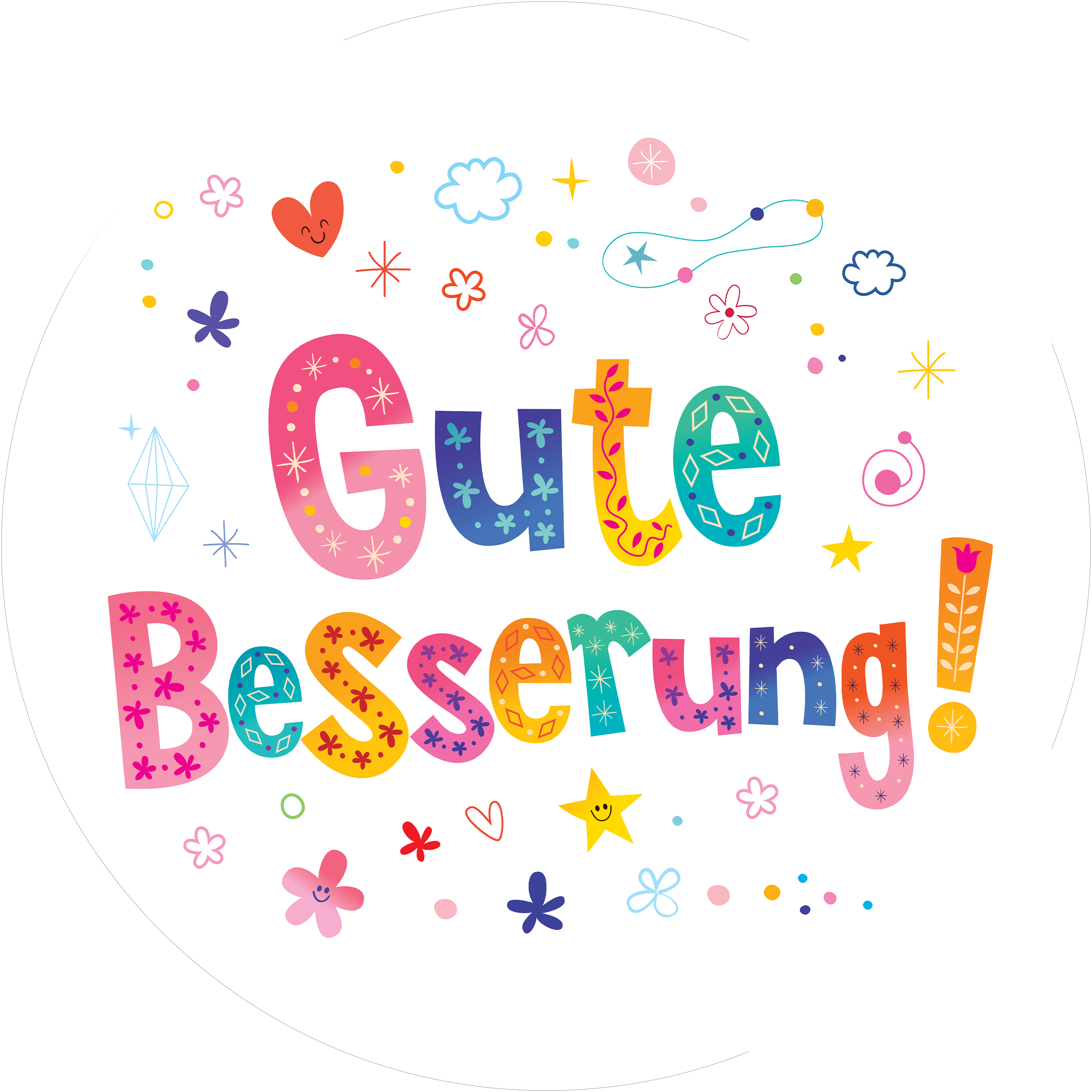 Tortenaufleger mit Genesungswünschen1 - personalisierbar - Fondant- Torten- & Cupcakeaufleger Sugar Sweet Kitchen