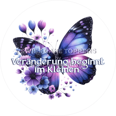 Tortenaufleger mit Zitaten - Flower6 - personalisierbar