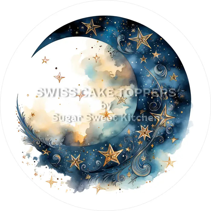 Tortenaufleger Mond 31 - essbar & personalisierbar - Fondant- Torten- Cupcakeaufleger Sugar Sweet Kitchen