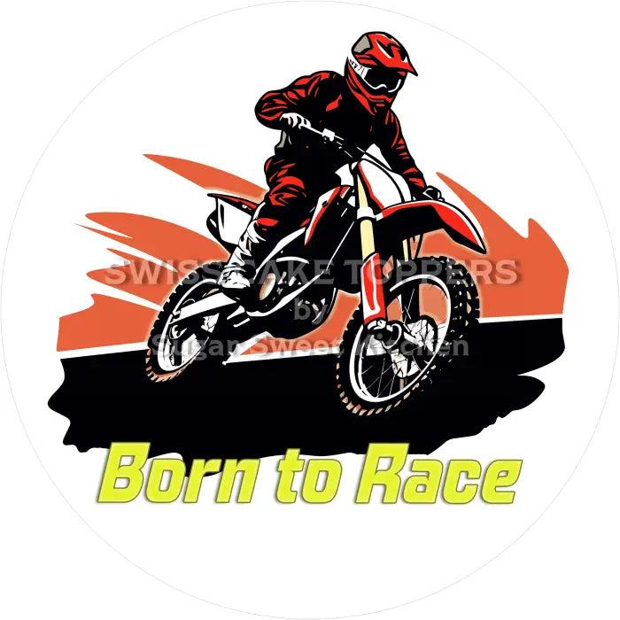 Tortenaufleger Motocross 05 - essbar & personalisierbar - Fondant- Torten- Cupcakeaufleger Sugar Sweet Kitchen