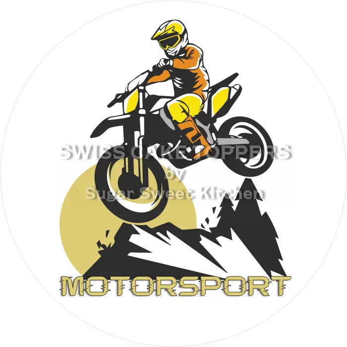 Tortenaufleger Motocross 06 - essbar & personalisierbar - Fondant- Torten- Cupcakeaufleger Sugar Sweet Kitchen