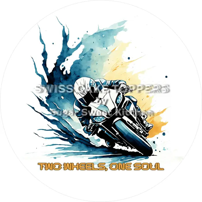 Tortenaufleger Motorrad 03 - essbar & personalisierbar - Fondant- Torten- Cupcakeaufleger Sugar Sweet Kitchen
