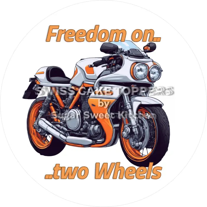 Tortenaufleger Motorrad 04 - essbar & personalisierbar - Fondant- Torten- Cupcakeaufleger Sugar Sweet Kitchen