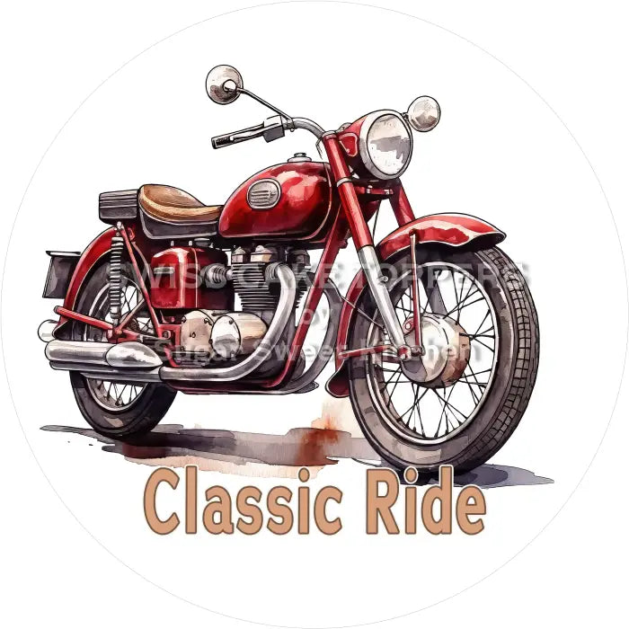 Tortenaufleger Motorrad 05 - essbar & personalisierbar - Fondant- Torten- Cupcakeaufleger Sugar Sweet Kitchen