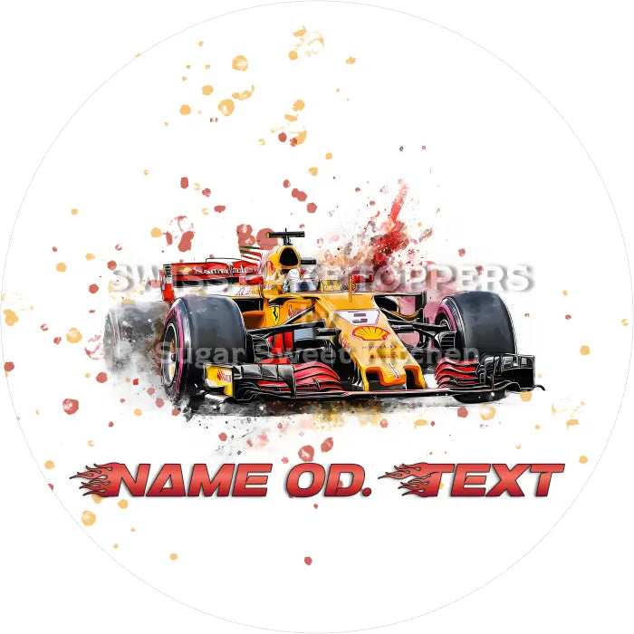 Tortenaufleger Motorsport 02 - mit Name/Text - Fondant- Torten- & Cupcakeaufleger Sugar Sweet Kitchen