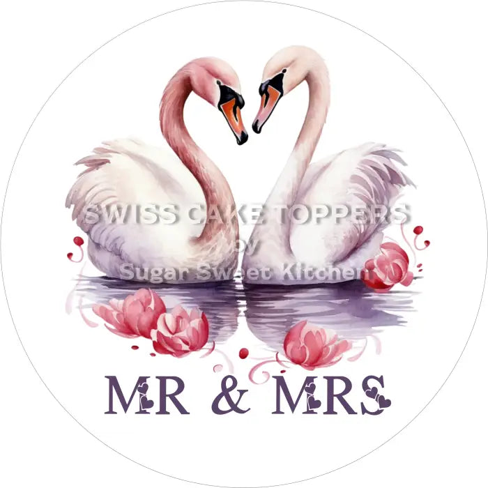 Tortenaufleger Mr & Mrs 24 – essbar personalisierbar - Fondant- Torten- Cupcakeaufleger Sugar Sweet Kitchen