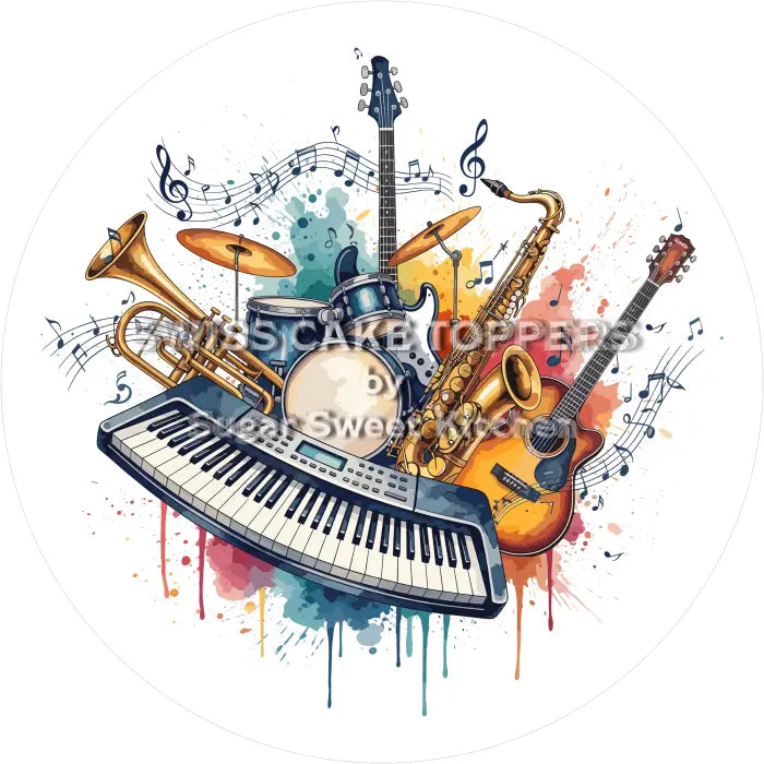Tortenaufleger Musik 13 - essbar & personalisierbar - Fondant- Torten- Cupcakeaufleger Sugar Sweet Kitchen