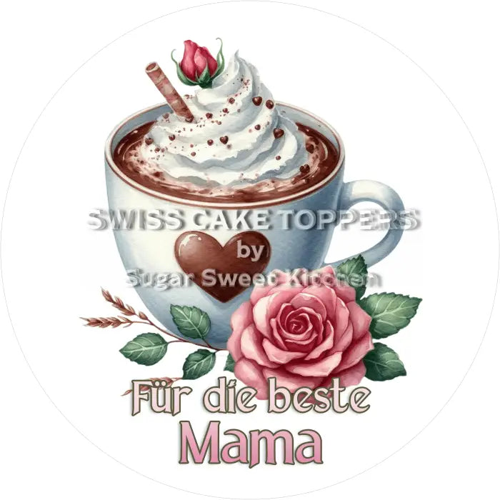 Tortenaufleger Muttertag 11 – essbar & personalisierbar - Fondant- Torten- Cupcakeaufleger Sugar Sweet Kitchen