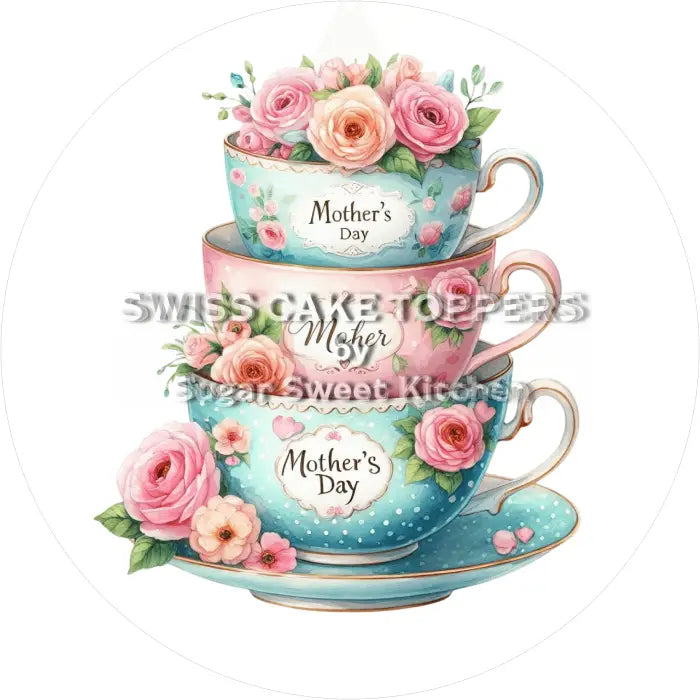 Tortenaufleger Muttertag 12 – essbar & personalisierbar - Fondant- Torten- Cupcakeaufleger Sugar Sweet Kitchen