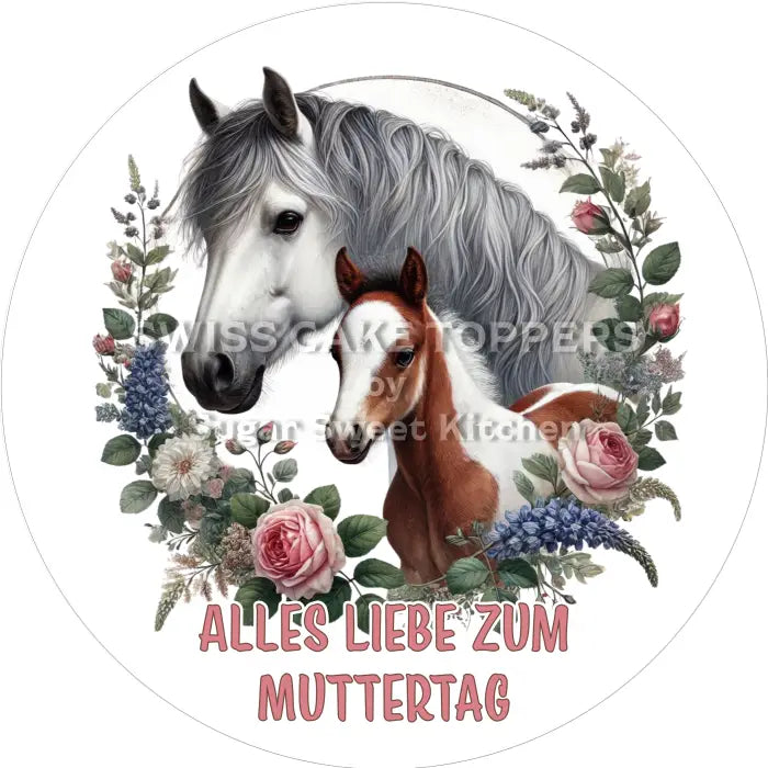 Tortenaufleger Muttertag 36 – essbar & personalisierbar - Fondant- Torten- Cupcakeaufleger Sugar Sweet Kitchen