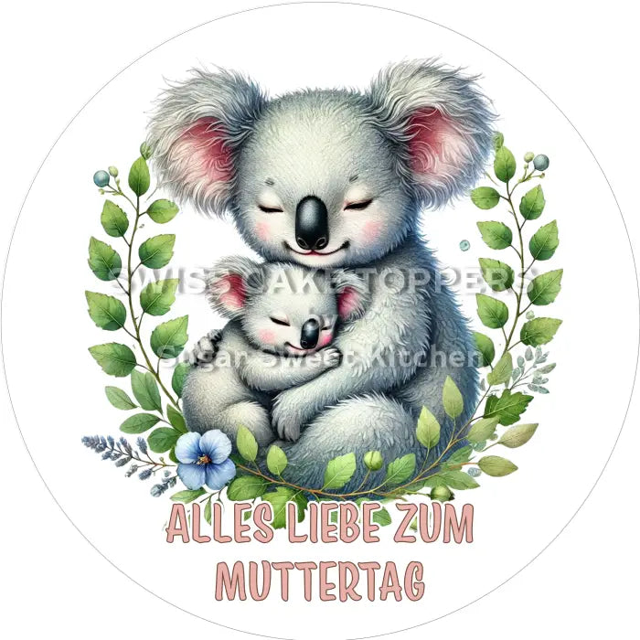 Tortenaufleger Muttertag 38 – essbar & personalisierbar - Fondant- Torten- Cupcakeaufleger Sugar Sweet Kitchen