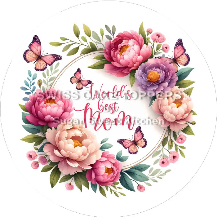 Tortenaufleger Muttertag 40 – essbar & personalisierbar - Fondant- Torten- Cupcakeaufleger Sugar Sweet Kitchen