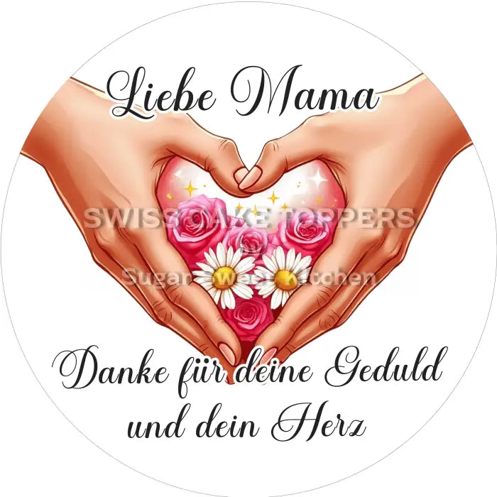 Tortenaufleger Muttertag 52 – essbar & personalisierbar - Fondant- Torten- Cupcakeaufleger Sugar Sweet Kitchen