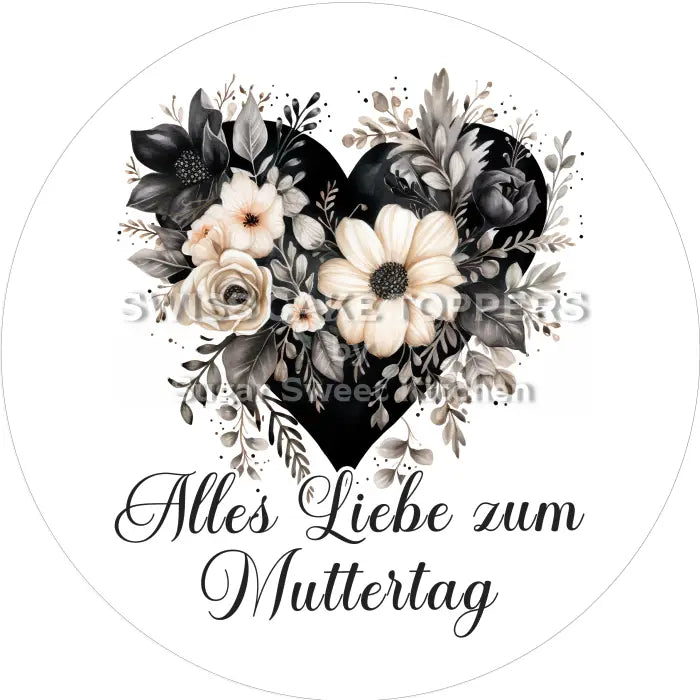 Tortenaufleger Muttertag 64 – essbar & personalisierbar - Fondant- Torten- Cupcakeaufleger Sugar Sweet Kitchen