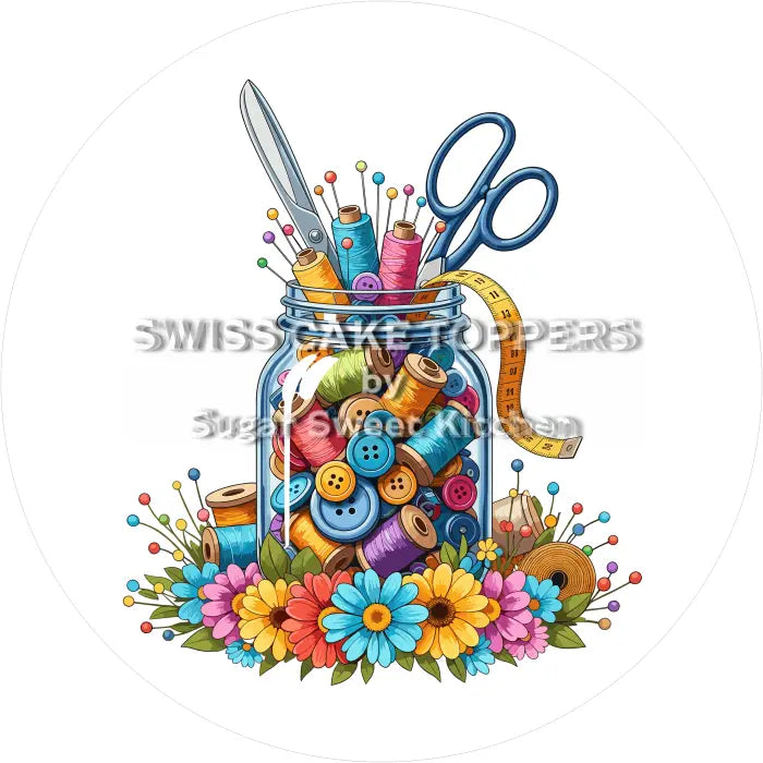 Tortenaufleger Nähen 01 - essbar & personalisierbar - Fondant- Torten- Cupcakeaufleger Sugar Sweet Kitchen