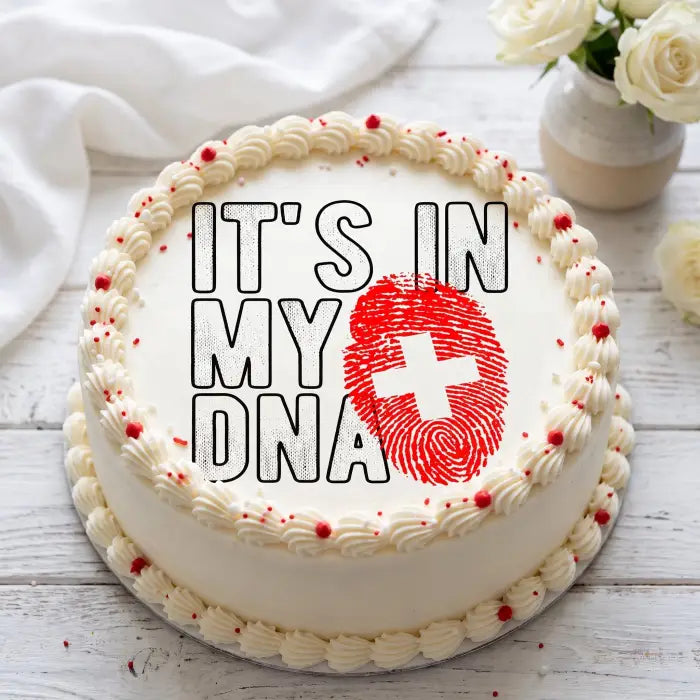 Tortenaufleger Nationalfeiertag Schweiz 01 - essbar & personalisierbar - Fondant- Torten- Cupcakeaufleger Sugar Sweet