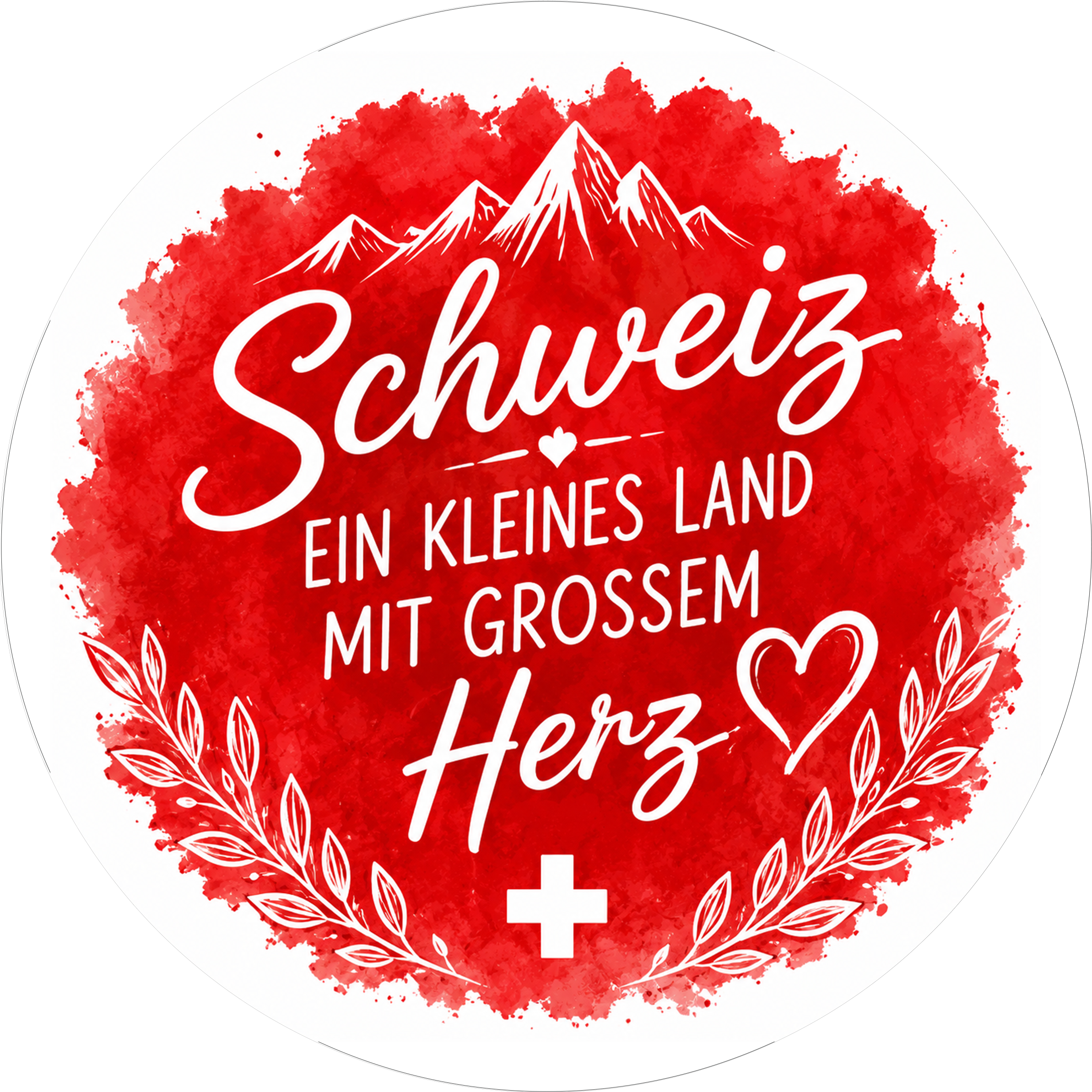Tortenaufleger Nationalfeiertag Schweiz 04 - essbar & personalisierbar - Fondant- Torten- Cupcakeaufleger Sugar Sweet