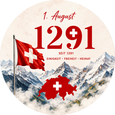Tortenaufleger Nationalfeiertag Schweiz 07 - essbar & personalisierbar