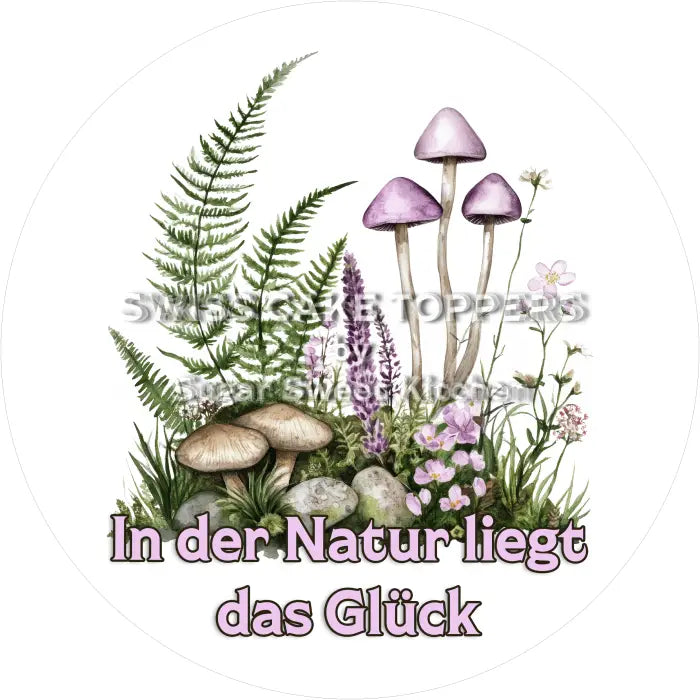 Tortenaufleger Natur 01 - essbar & personalisierbar - Fondant- Torten- Cupcakeaufleger Sugar Sweet Kitchen