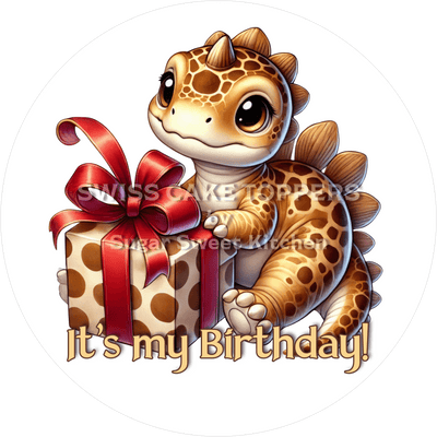 Tortenaufleger niedlicher Dino12 - personalisierbar