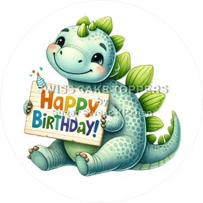 Tortenaufleger niedlicher Dino7 - personalisierbar