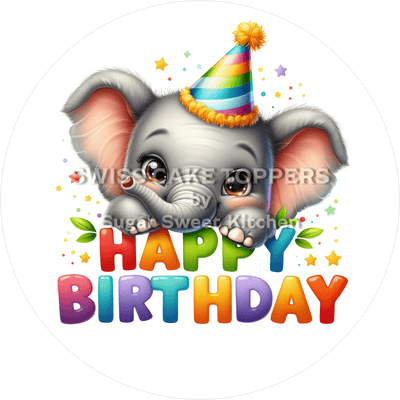Tortenaufleger niedlicher Elefant2 - personalisierbar